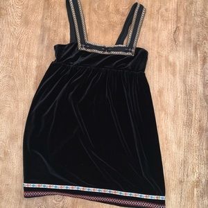 Free People Black velvet dress